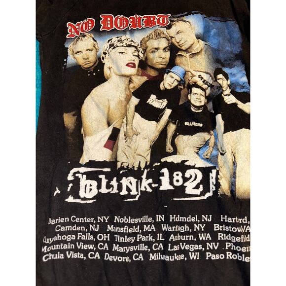 VINTAGE 2004 ONE OF A KIND BLINK 182 & NO DOUBT CONCERT BAND TEE TANK - Picture 4 of 7